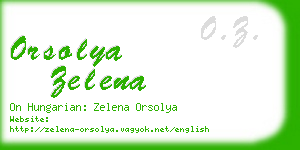 orsolya zelena business card